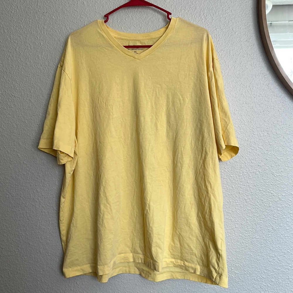 Yellow V-neck